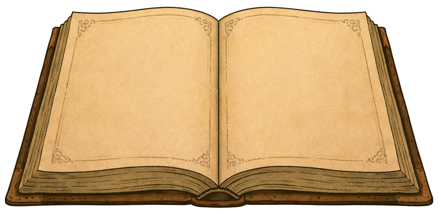 A child's open spellbook, glowing with magic